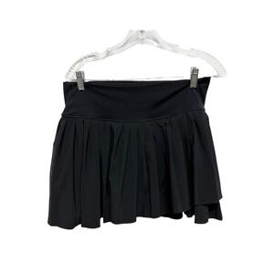 Aerie Offline Pleated Tennis Skort Size XL Black Athletic Skirt Sports